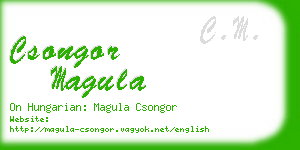 csongor magula business card